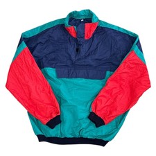 Vintage Anorak Jacket 90s Retro Colourblock Multicoloured Mens XL
