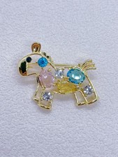 Sparkly Colorful Horse Brooch