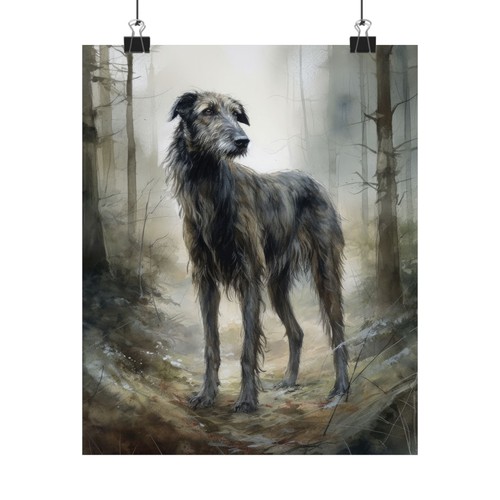 Scottish deerhound dog art - deerhound,