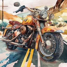 Motorbike Watercolour  Coffee