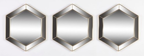 Set hexagonal shaped wall - set,