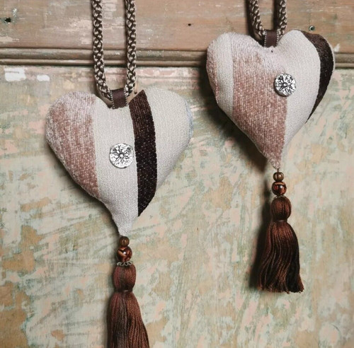 Brown heart curtain tie - 2,