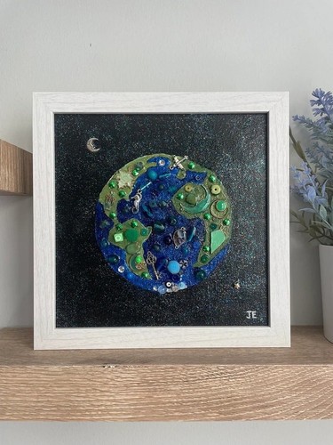 Planet earth mixed media - mixed,