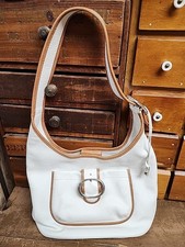 BRIGHTON White Pebbled Leather