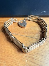 9ct .375 Gold Gate Bracelet 13.2grams Fully Hallmarked Good Condition