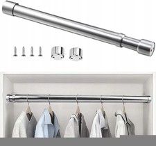 Extendable Clothes Rail Hanging Rails 68-120cm Wall Mounted Clothes Rail Tough