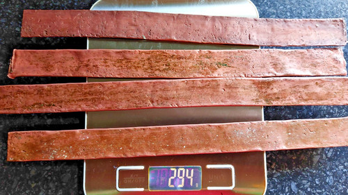 Copper strips partially bright - copper,