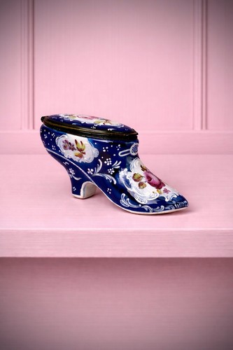 Georgian bilston enamel - bilston, shoe