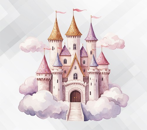 Watercolour fairy tale - watercolour, castle