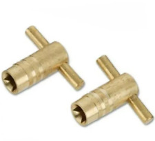 RADIATOR BLEED KEYS - SOLID BRASS PLUMBING TOOL KEY twin pack SLV
