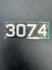 1979 Bristol Omnibus Leyland National VEU 229T 3074 Bus Fleet Number Plate Badge