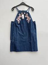 Topshop MOTO Denim Embroidered
