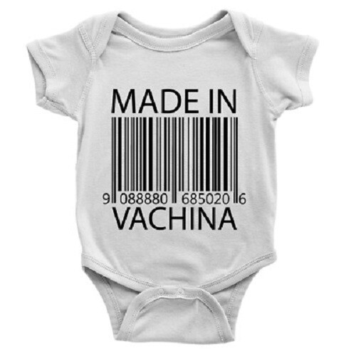 White babygrow made vachina - babygrow, in