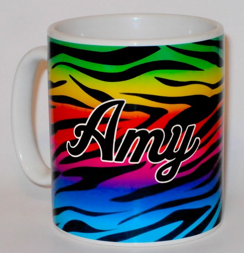 Rainbow zebra skin - zebra, mug