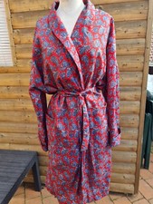 FAB VINTAGE GENTS RED PAISLEY DRESSING GOWN SMOKING JACKET