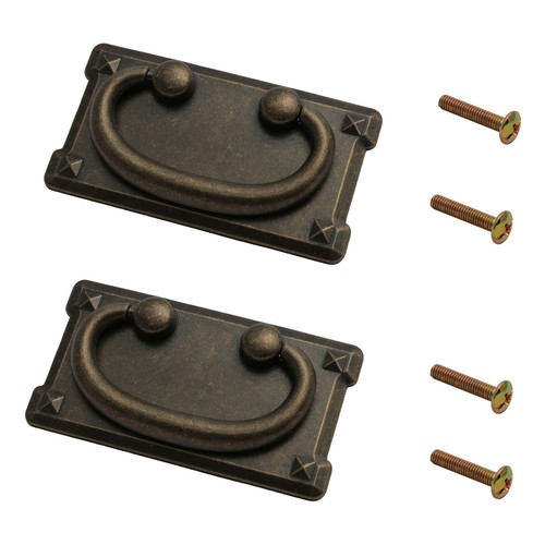 2pcs vintage bronze - bronze, drawer