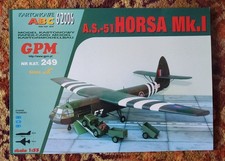 1/33 GPM A.S.-50 Horsa Mk. I Glider Card Paper kit 249 + Laser Cut Frame set