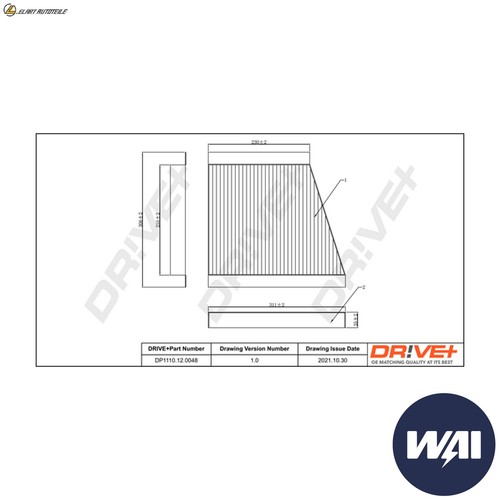 Filter interior air - filter,