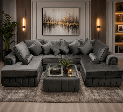Lilly shape corner sofa - corner, grey