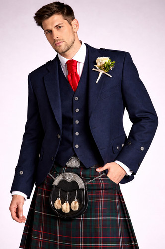 Scottish highland navy - scottish, wool