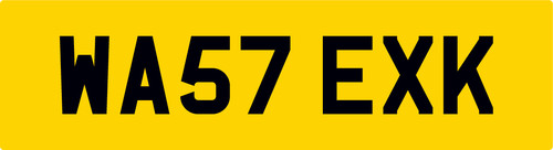 Waste number plate wa57 - xx,
