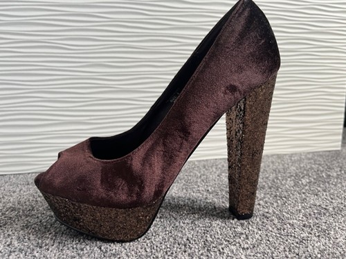 Velvet glitter sexy peep toe - sexy,
