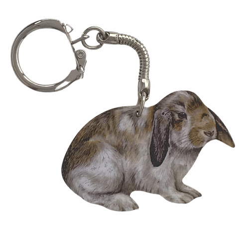 Lop eared rabbit - rabbit, keyring