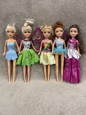 Zuru Sparkle Bundle Of 5 Fairy Style Dolls Including 2 With Wings, Barbie Disney