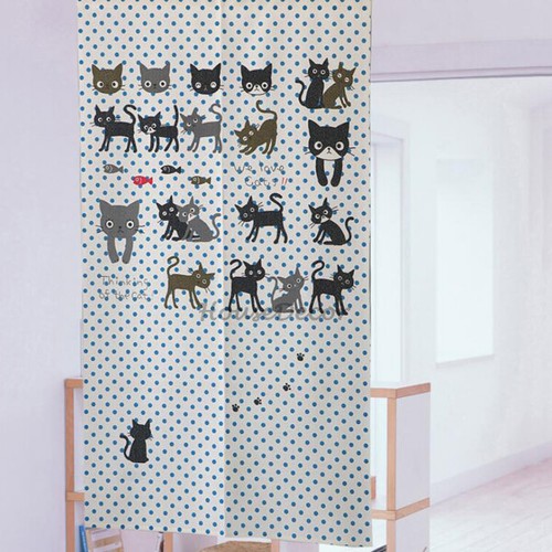 Doorway drapes black cat neko - doorway,