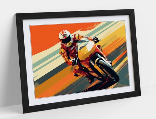 Guy motorbike retro style - retro,