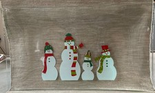 Lovely boxed Pampered Chef Snowman glass rectanguler serving dish