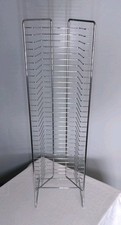 Chrome DVD Tower Storage Bluray/Games Silver Rack Stores 30 DVDs Sturdy 28” Y2K