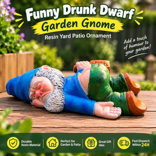 Funny drunk dwarf garden - dwarf,