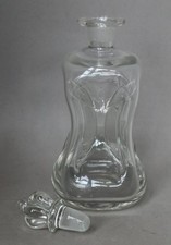 Vintage Scandinavian glass Holmegaard Kluk Kluk Decanter with crown stopper