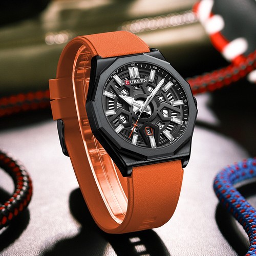 Curren mens watch rubber wrist - curren,