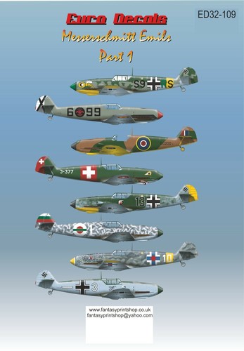 Euro decals messerschmitt - decals, 1:32