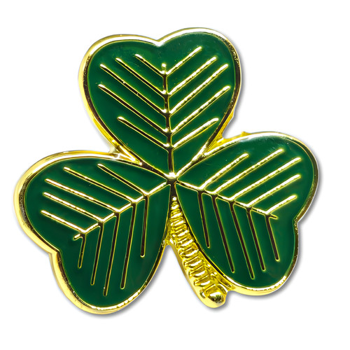 Irish shamrock enamel pin - shamrock,