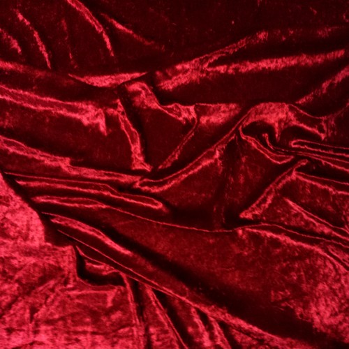 Red premium crushed velvet - red,