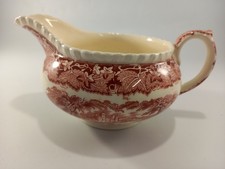 Masons Vista jug red and white