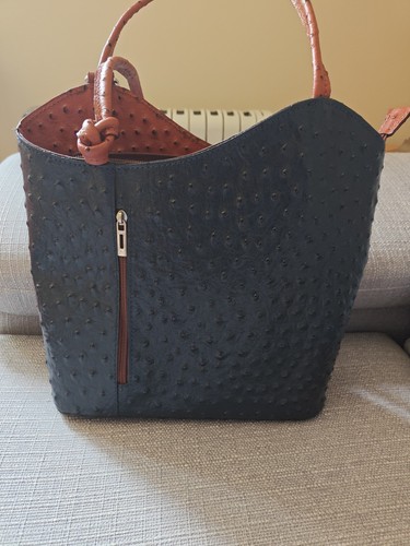 Borse pelle navy genuine - in,