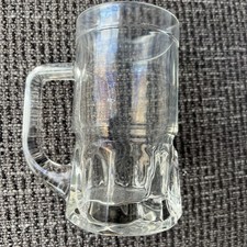 Vintage Half Pint Glass Tankard Handled Mug - Home Bar - Beer/Lager - Unbranded