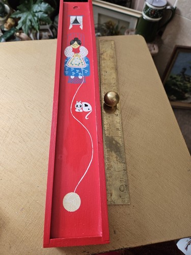 Vintage wooden knitting needle - knitting,