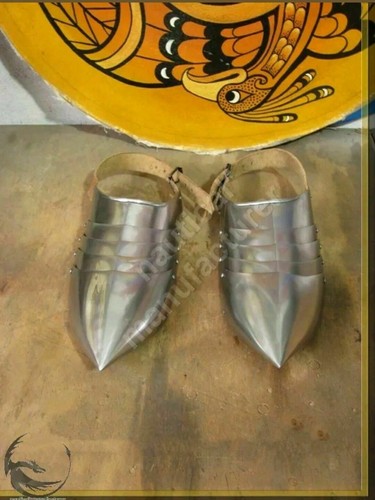 Medieval metal shoes combat - metal,