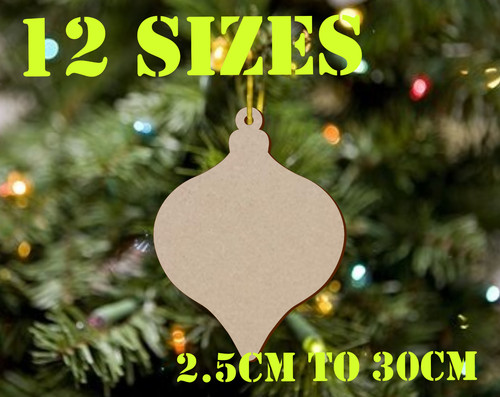 Mdf christmas bauble shape - mdf,
