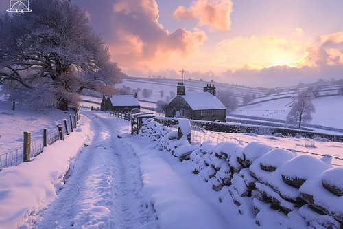 Yorkshire dales winter canvas - yorkshire,