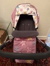 Cosatto Giggle Pram 2-in-1 Pushchair Pink Happy Stars With Rain Cover & Footmuff