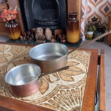 Vintage Copper Saucepans Brass