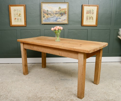 Pine farmhouse dining table - farmhouse,