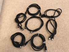 Box Of Miscellaneous  Electrical Cables, Scart, VGA, HDMI, REMOTE CONTROLs Etc