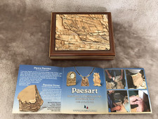 PAESINA Stone & Wooden trinket / keepsake box Paesart ITALY  RARE.